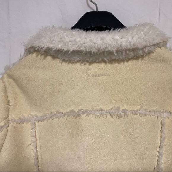 BEBE Faux Suede Sherpa Cropped Jacket - Picture 6 of 8